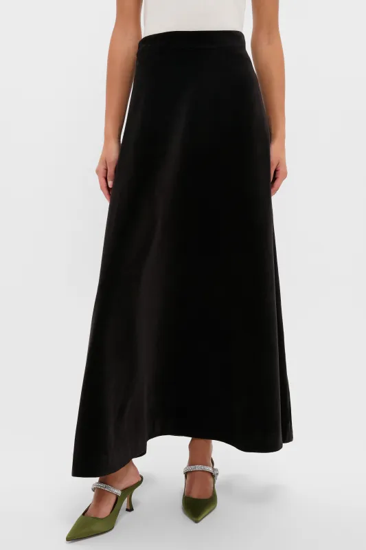 Black Velvet Whitley Skirt sold by Tuckernuck