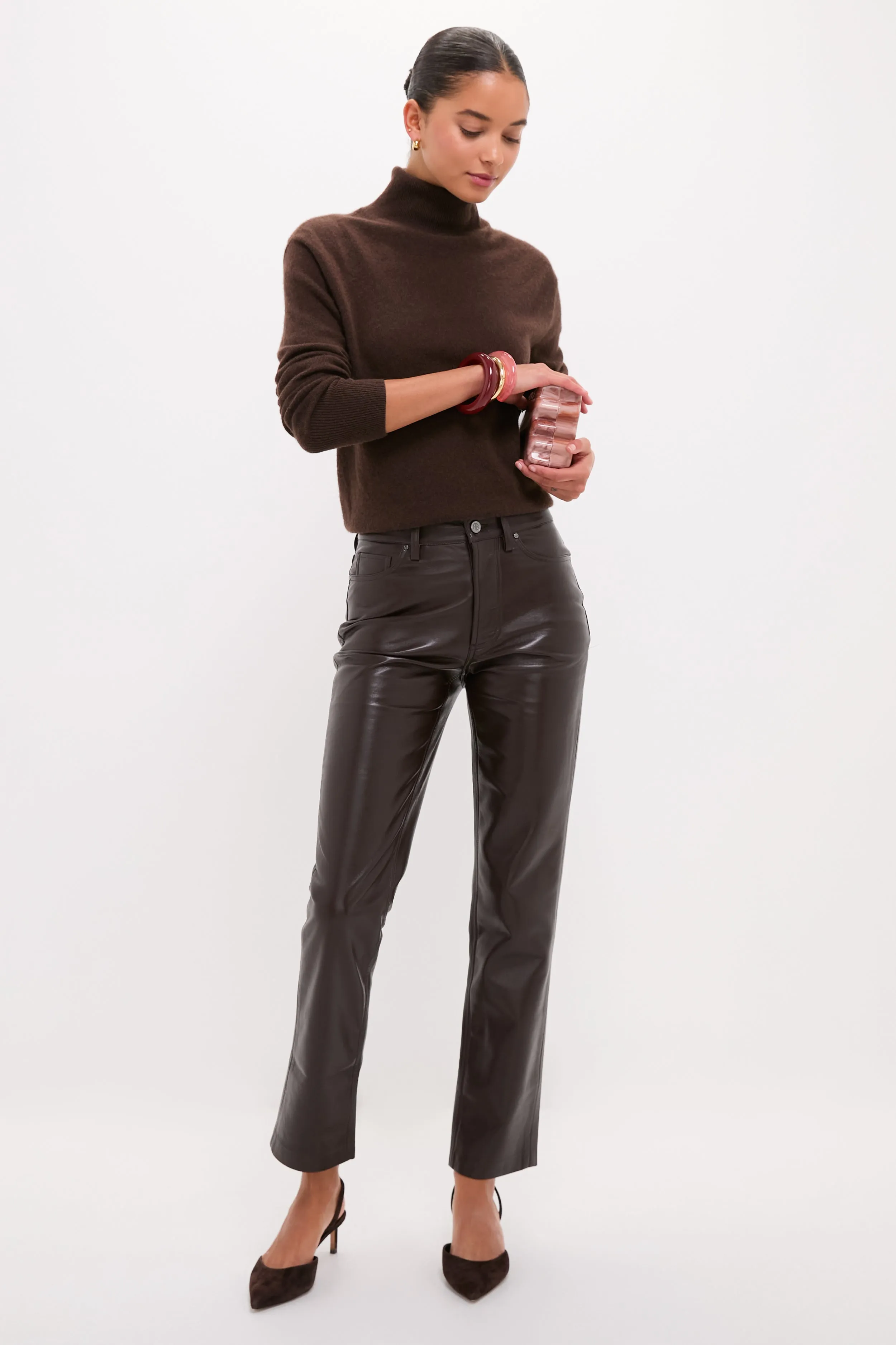 Deep Brown Recycled Leather Bruno Pant sold by Tuckernuck product image thumbnail 2