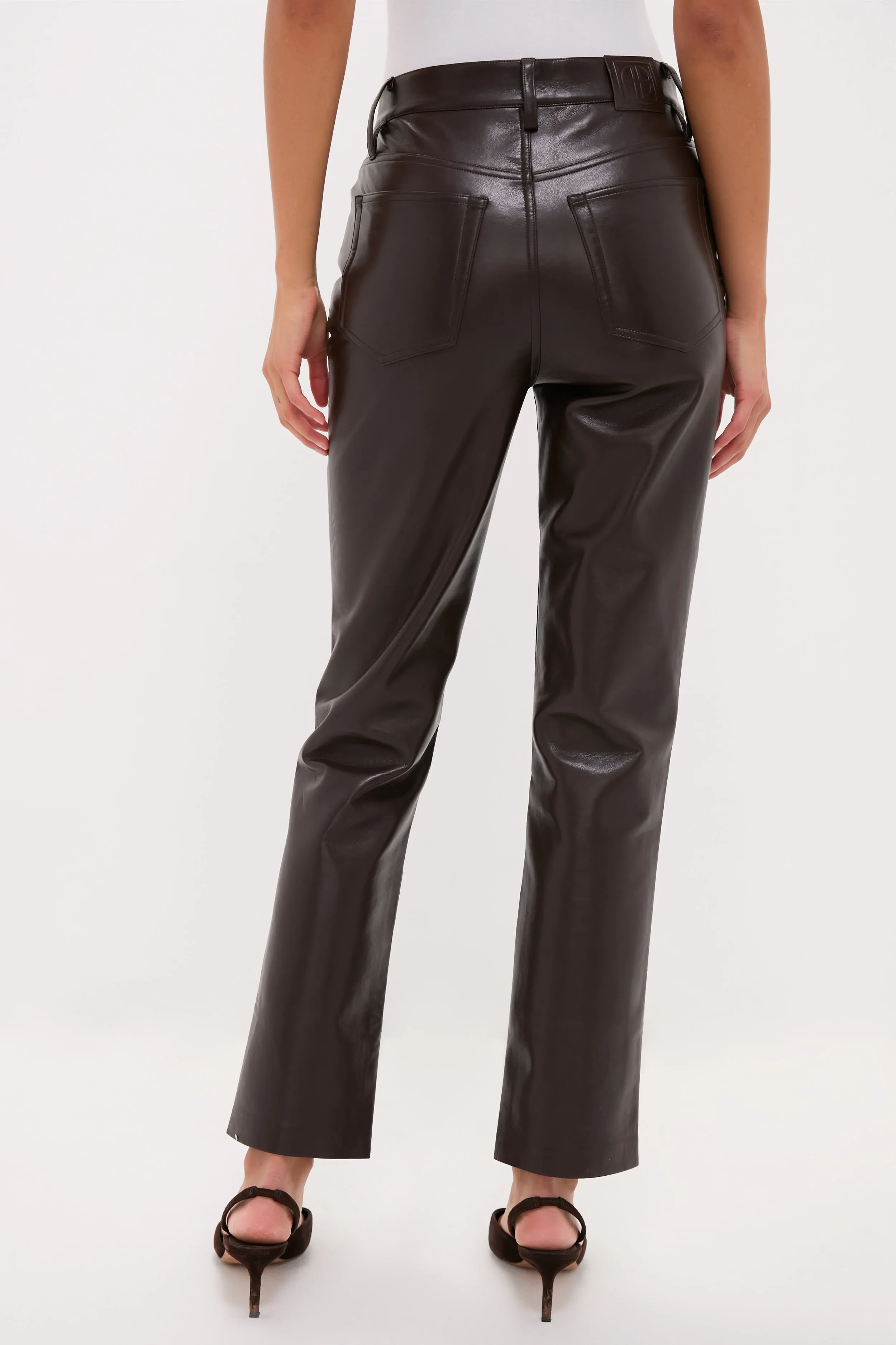 Deep Brown Recycled Leather Bruno Pant sold by Tuckernuck product image thumbnail 4