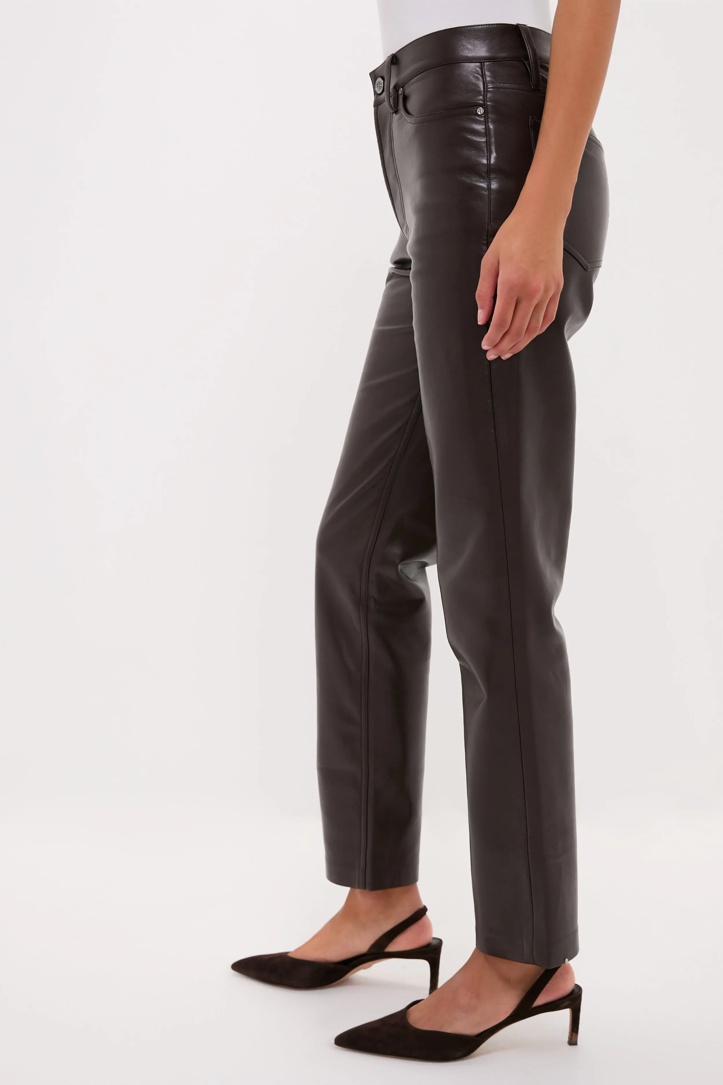 Deep Brown Recycled Leather Bruno Pant sold by Tuckernuck product image thumbnail 3