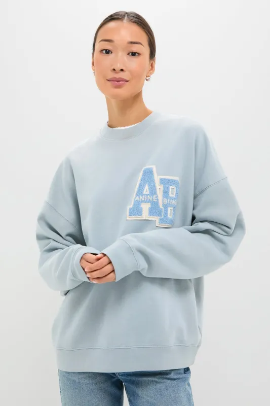 Light Blue Miles Oversized Sweatshirt sold by Tuckernuck