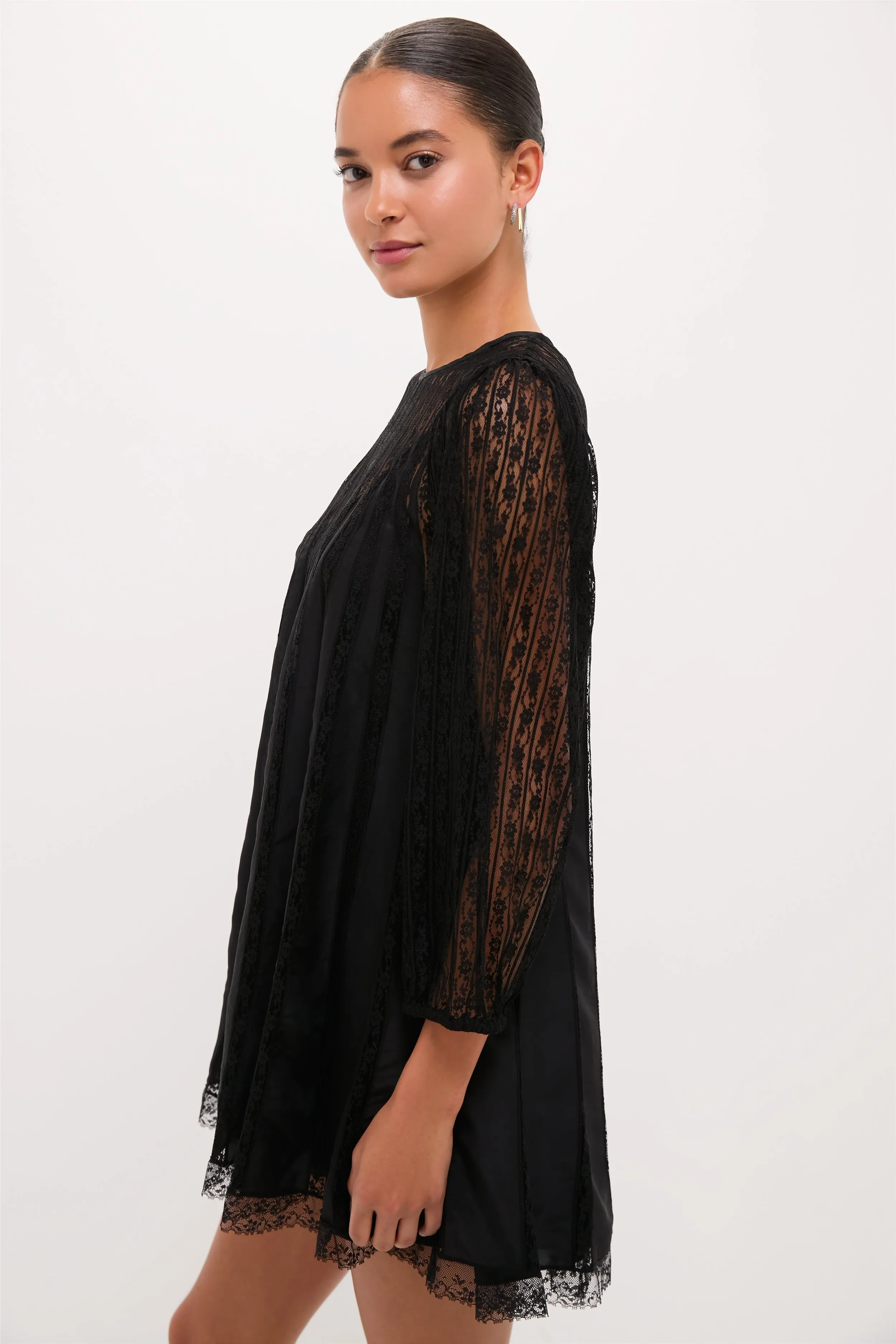 Black Keepsake Lace Shift Dress sold by Tuckernuck product image thumbnail 3