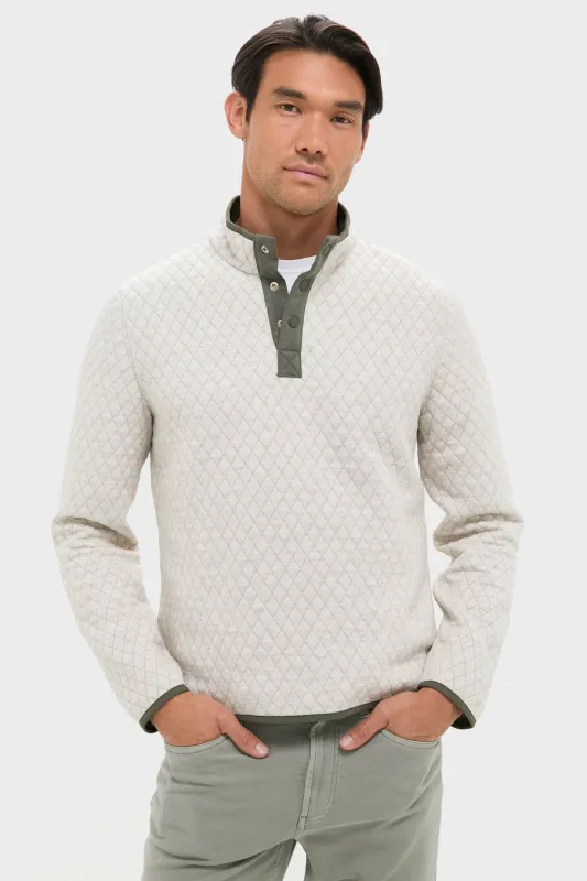 Oatmeal Olive Corbet Reversible Pullover sold by Tuckernuck