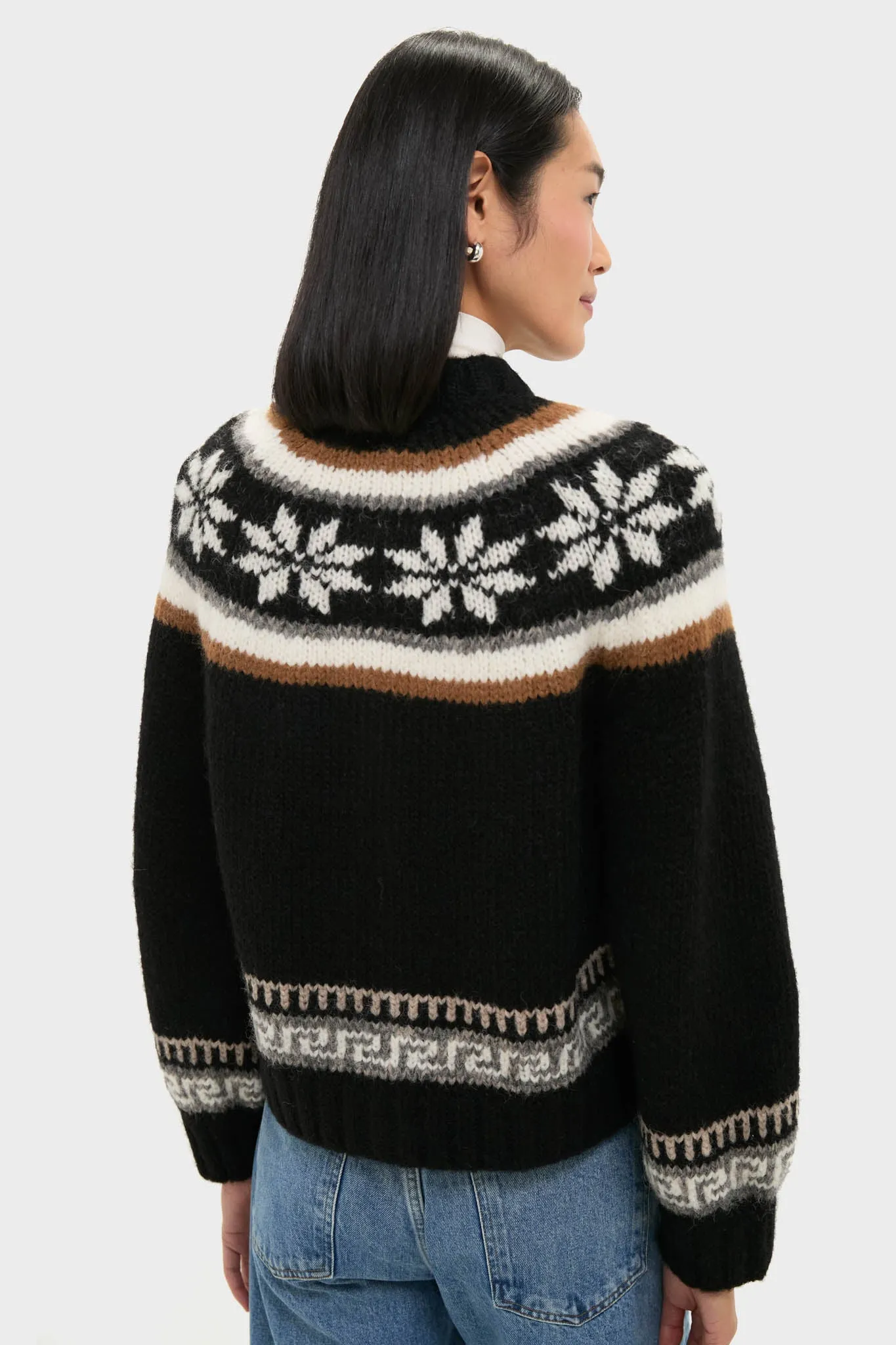 Black Snowflake Ice Rink Cardigan sold by Tuckernuck product image thumbnail 4