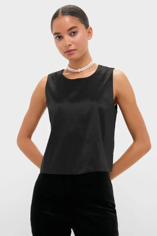 Black Taffeta Keating Top sold by Tuckernuck