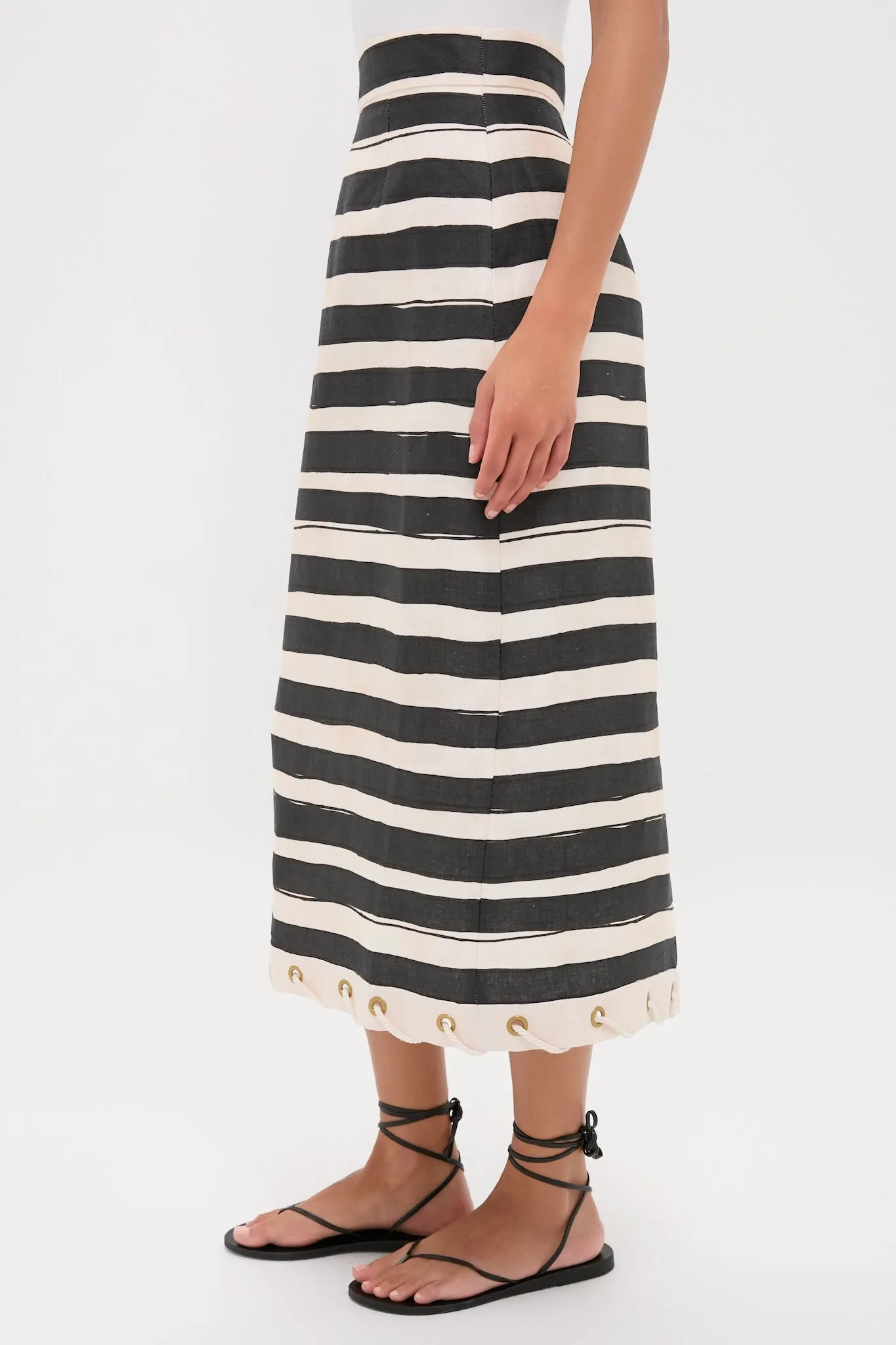 Black Stripe Story Pencil Skirt sold by Tuckernuck product image thumbnail 3