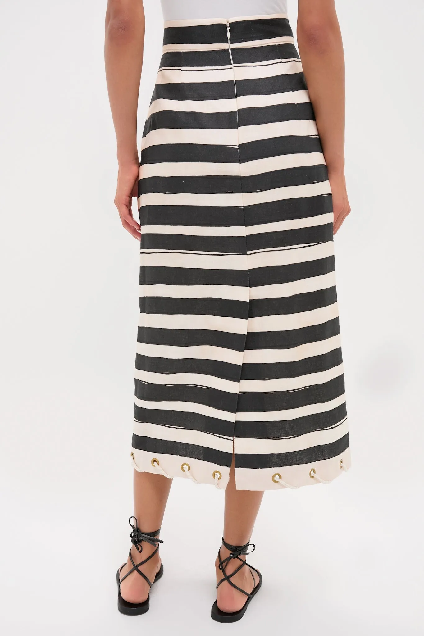Black Stripe Story Pencil Skirt sold by Tuckernuck product image thumbnail 4