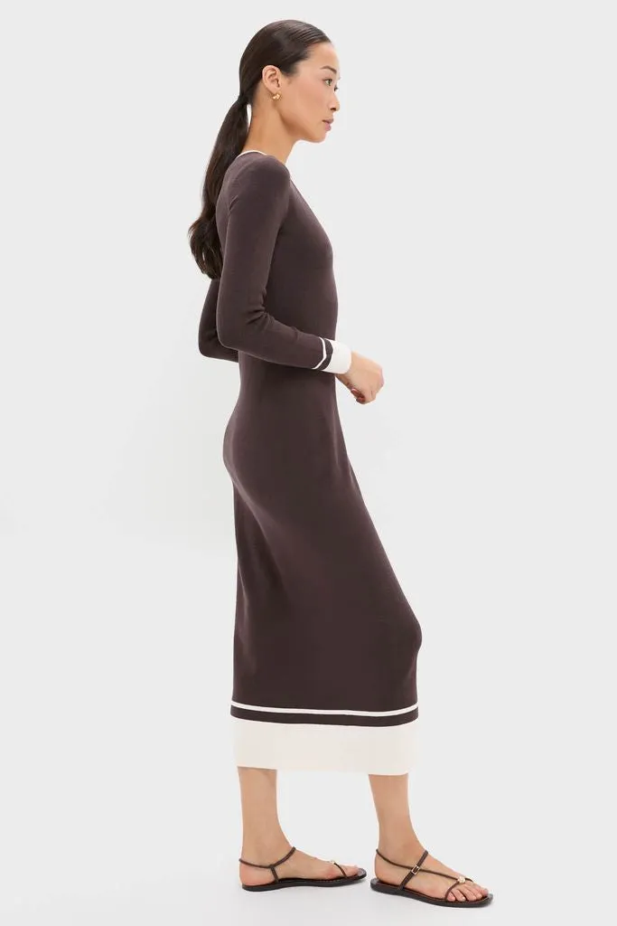 Espresso Egret Long Sleeve Ribbed Maxi Dress sold by Tuckernuck product image thumbnail 3