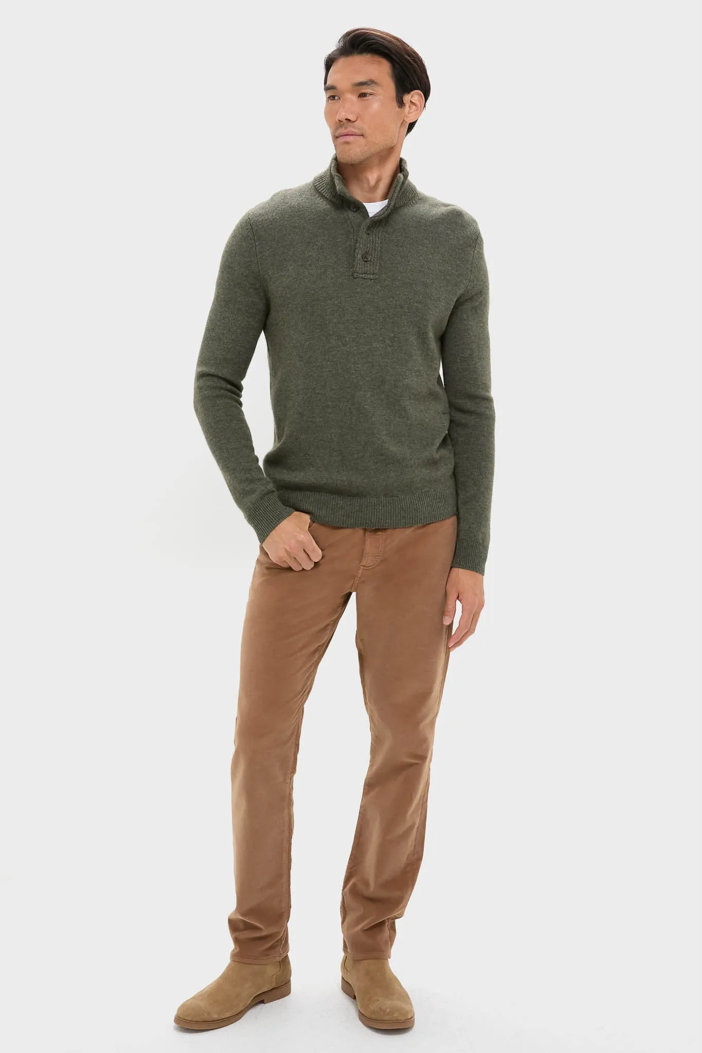 Olive Green Cashmere Wool Button-Up sold by Tuckernuck product image thumbnail 3