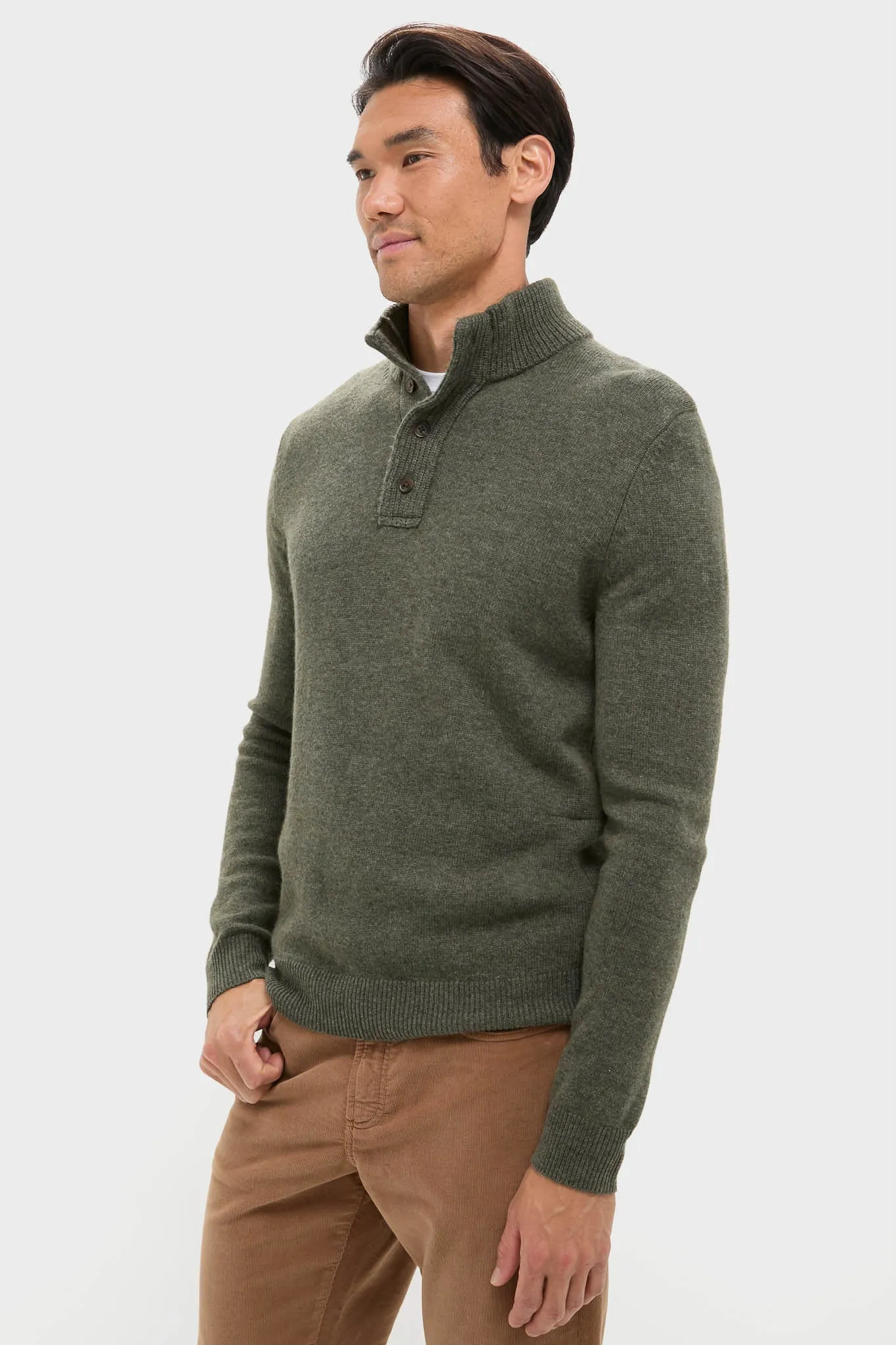 Olive Green Cashmere Wool Button-Up sold by Tuckernuck product image thumbnail 4