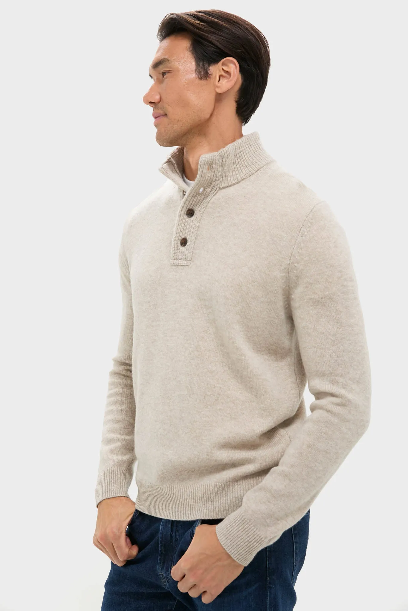 Oat Cashmere Wool Button-Up sold by Tuckernuck product image thumbnail 3