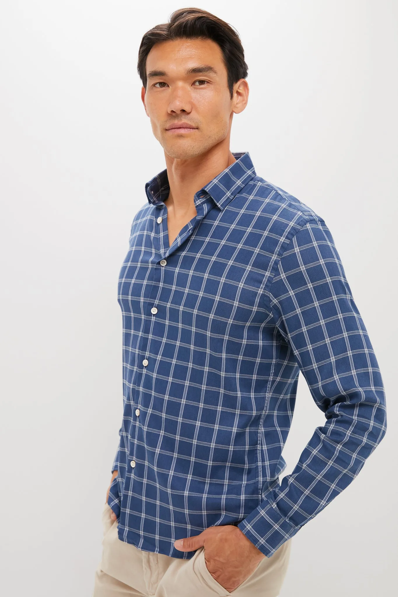 Midnight Cloud Plaid Movement Monterrey Shirt sold by Tuckernuck product image thumbnail 3