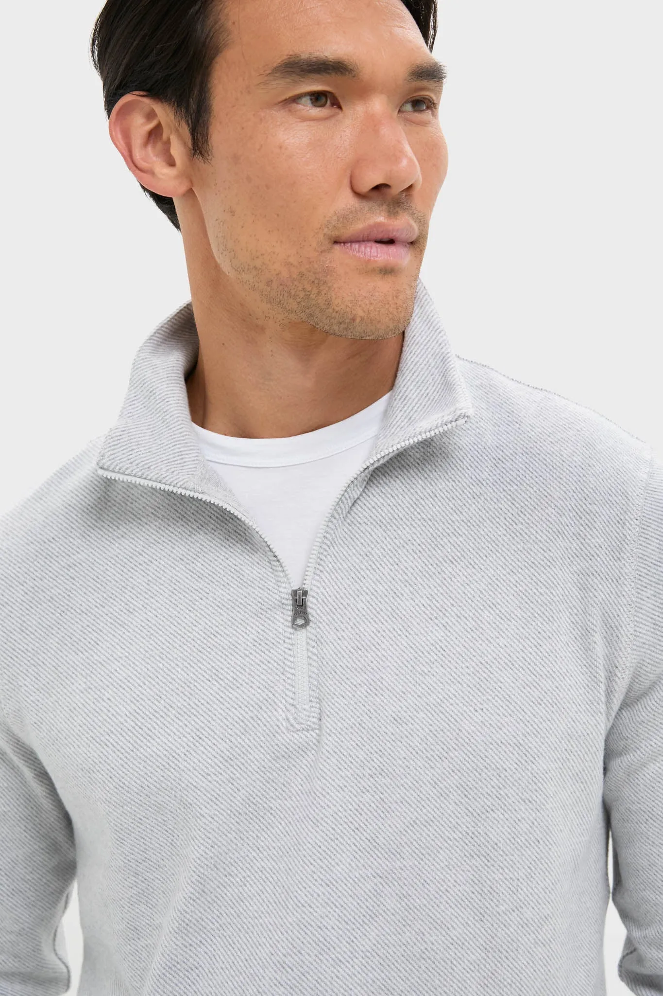 Light Heather Gray Legend Sweater Quarter Zip sold by Tuckernuck product image thumbnail 5