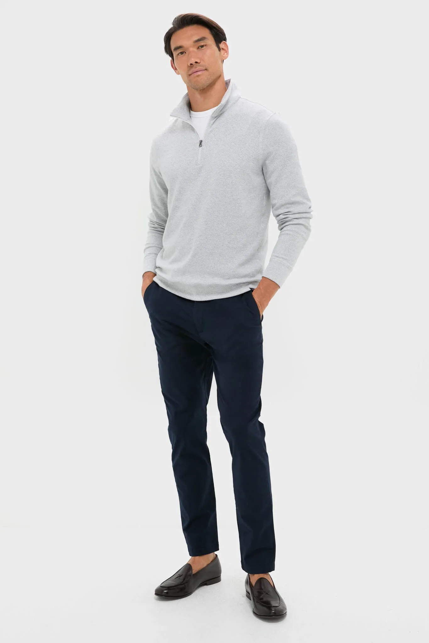 Light Heather Gray Legend Sweater Quarter Zip sold by Tuckernuck product image thumbnail 2