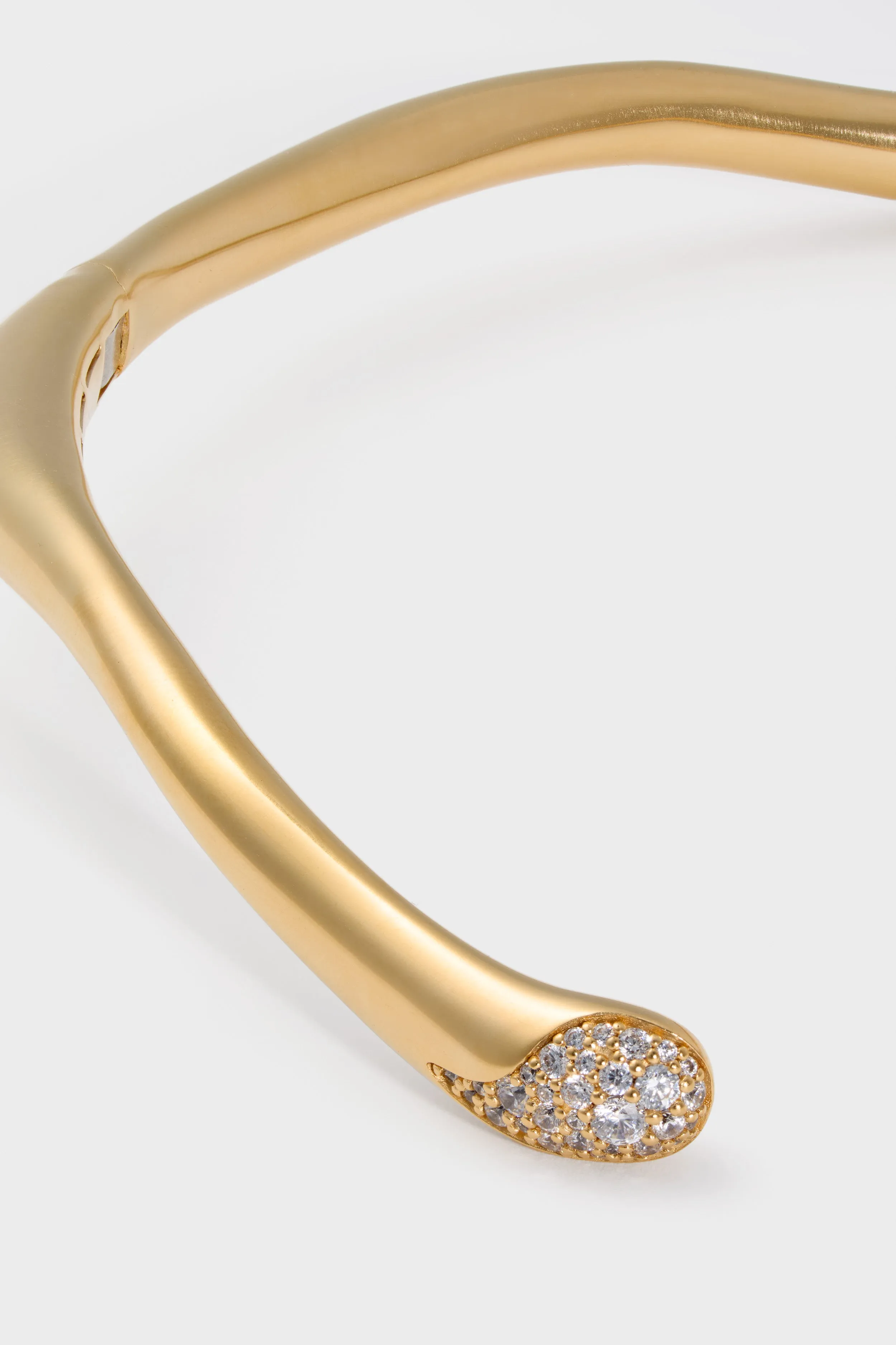 Gold Molten Snow Torque Statement Necklace sold by Tuckernuck product image thumbnail 4