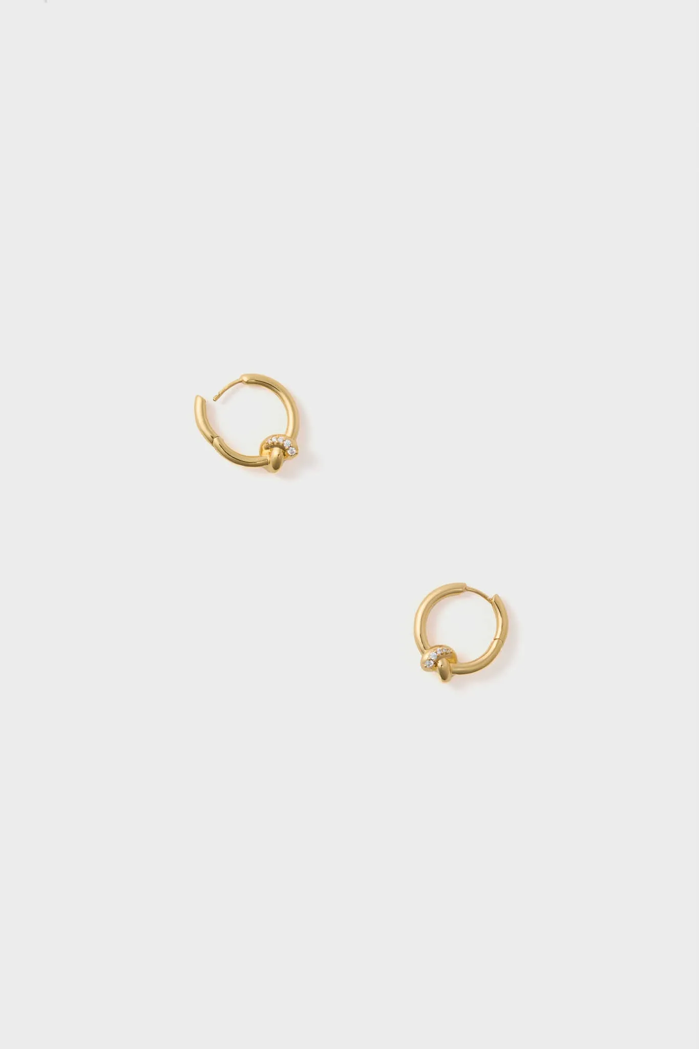 Gold Lucy Williams Pave Knot Small Hoop Earrings sold by Tuckernuck