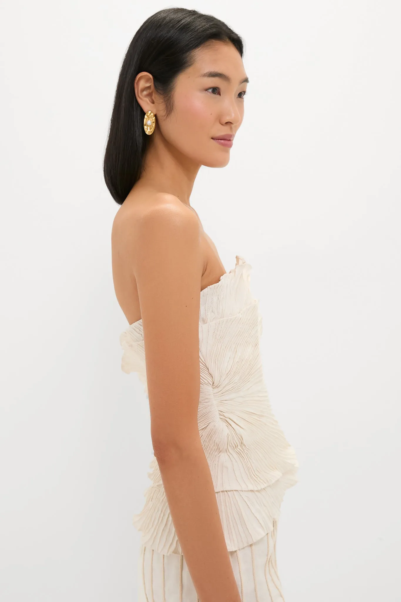 Ivory Las Olas Pleated Top sold by Tuckernuck product image thumbnail 5