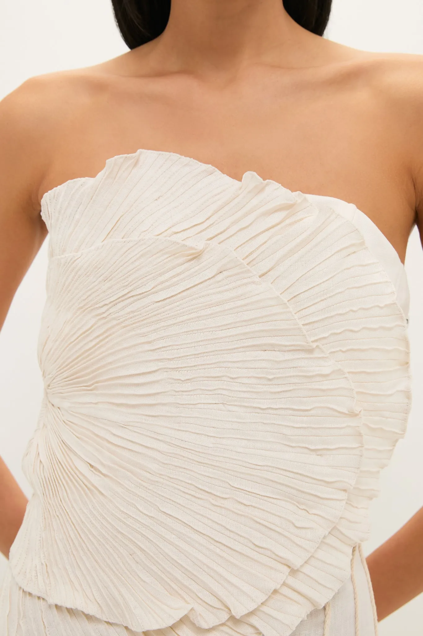 Ivory Las Olas Pleated Top sold by Tuckernuck product image thumbnail 2