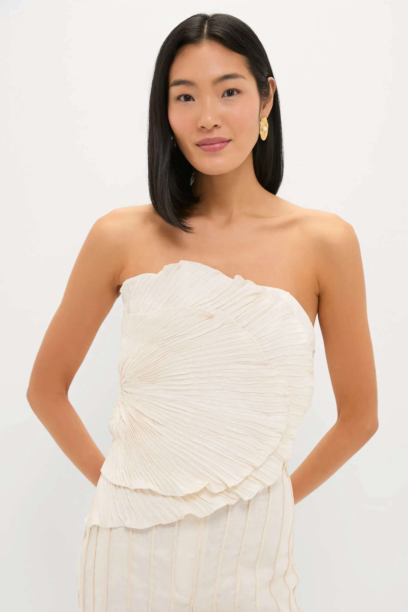 Ivory Las Olas Pleated Top sold by Tuckernuck product image thumbnail 3