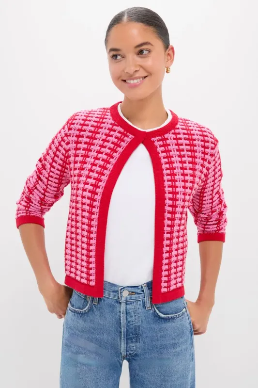 Pink & Red Knit Cassie Cardigan sold by Tuckernuck
