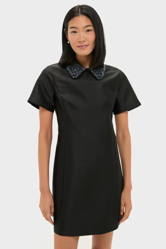 Black Embellished Winslet Dress made by Tuckernuck
