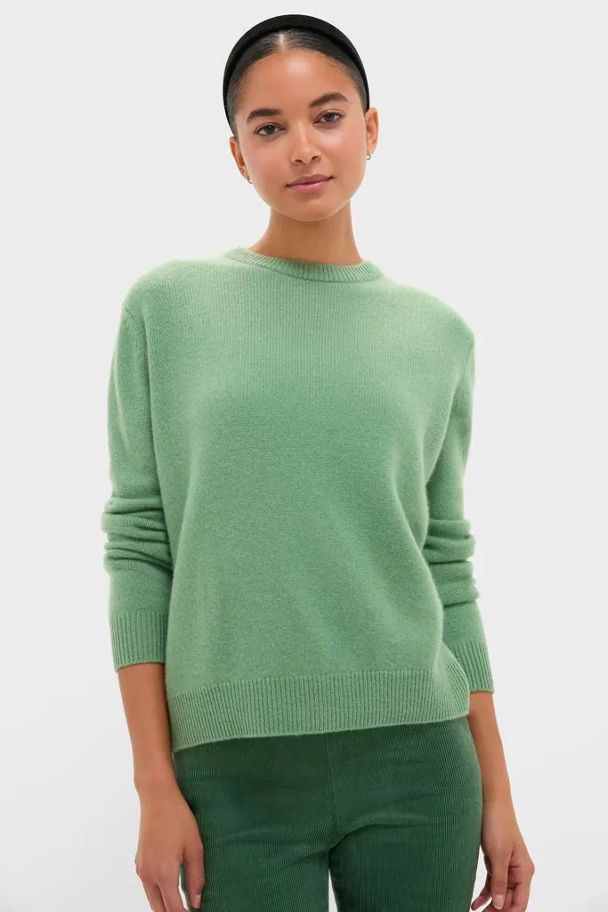 Meadow Green Cashmere Boyfriend Bodie Crewneck Sweater sold by Tuckernuck