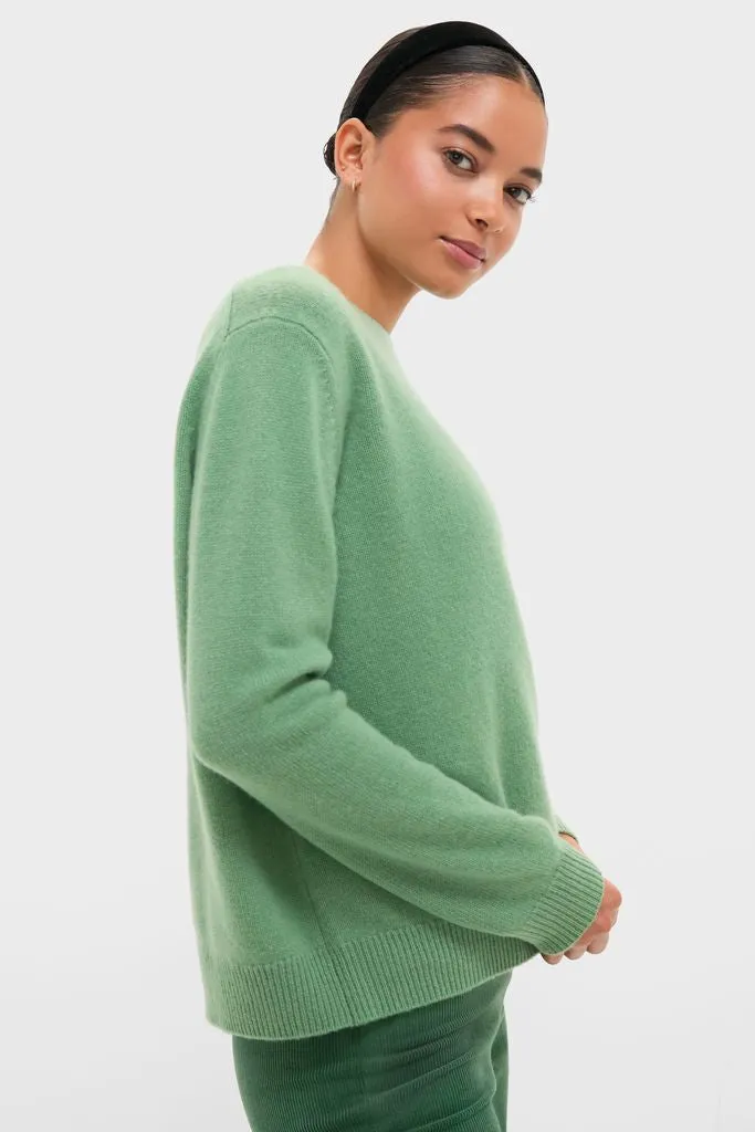 Meadow Green Cashmere Boyfriend Bodie Crewneck Sweater sold by Tuckernuck product image thumbnail 3