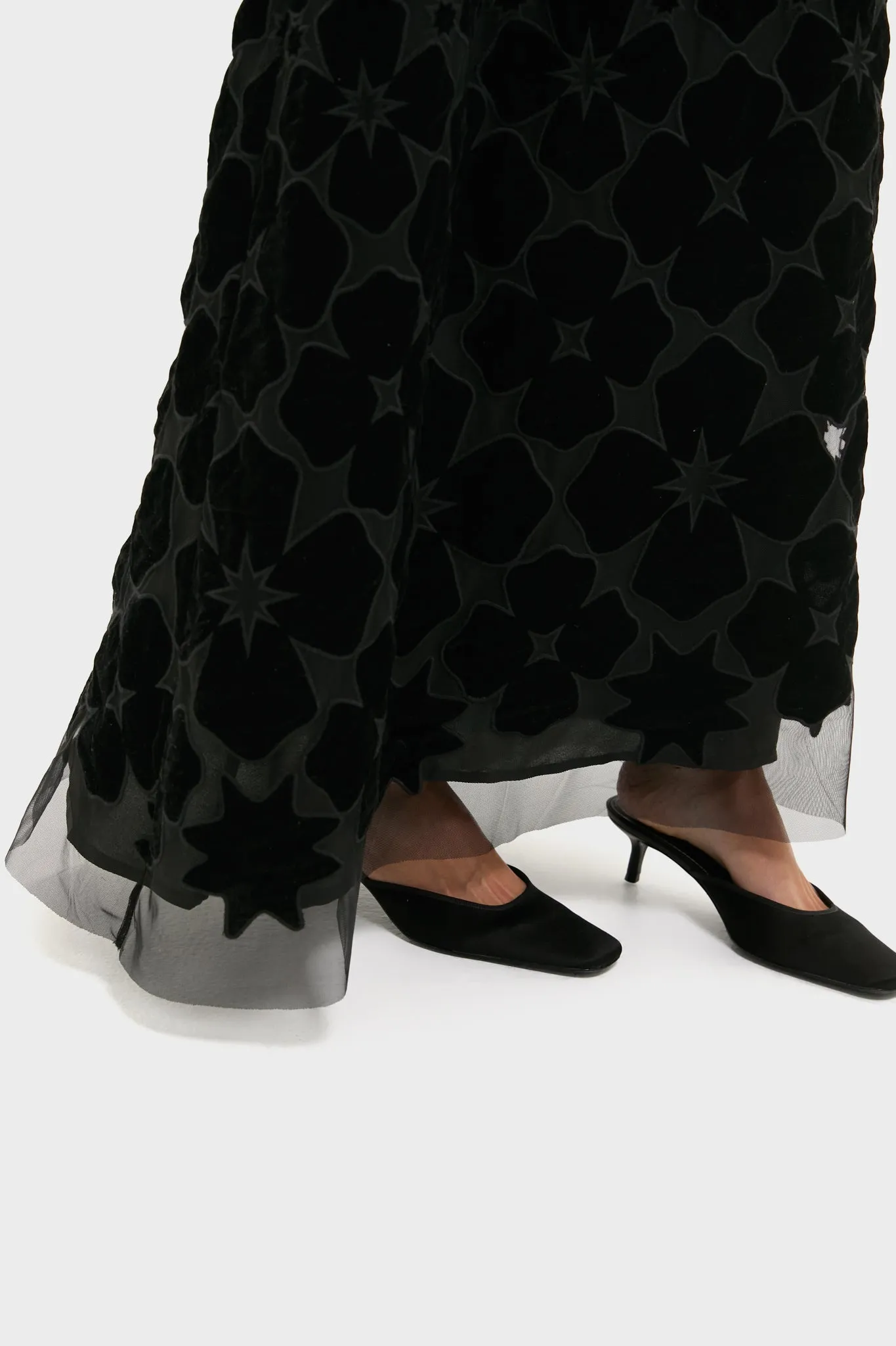 Black Burnout Velvet Genevieve Gown sold by Tuckernuck product image thumbnail 5