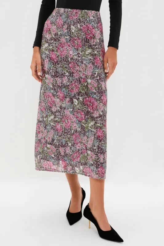 Floral Sequin McKey Maxi Skirt sold by Tuckernuck