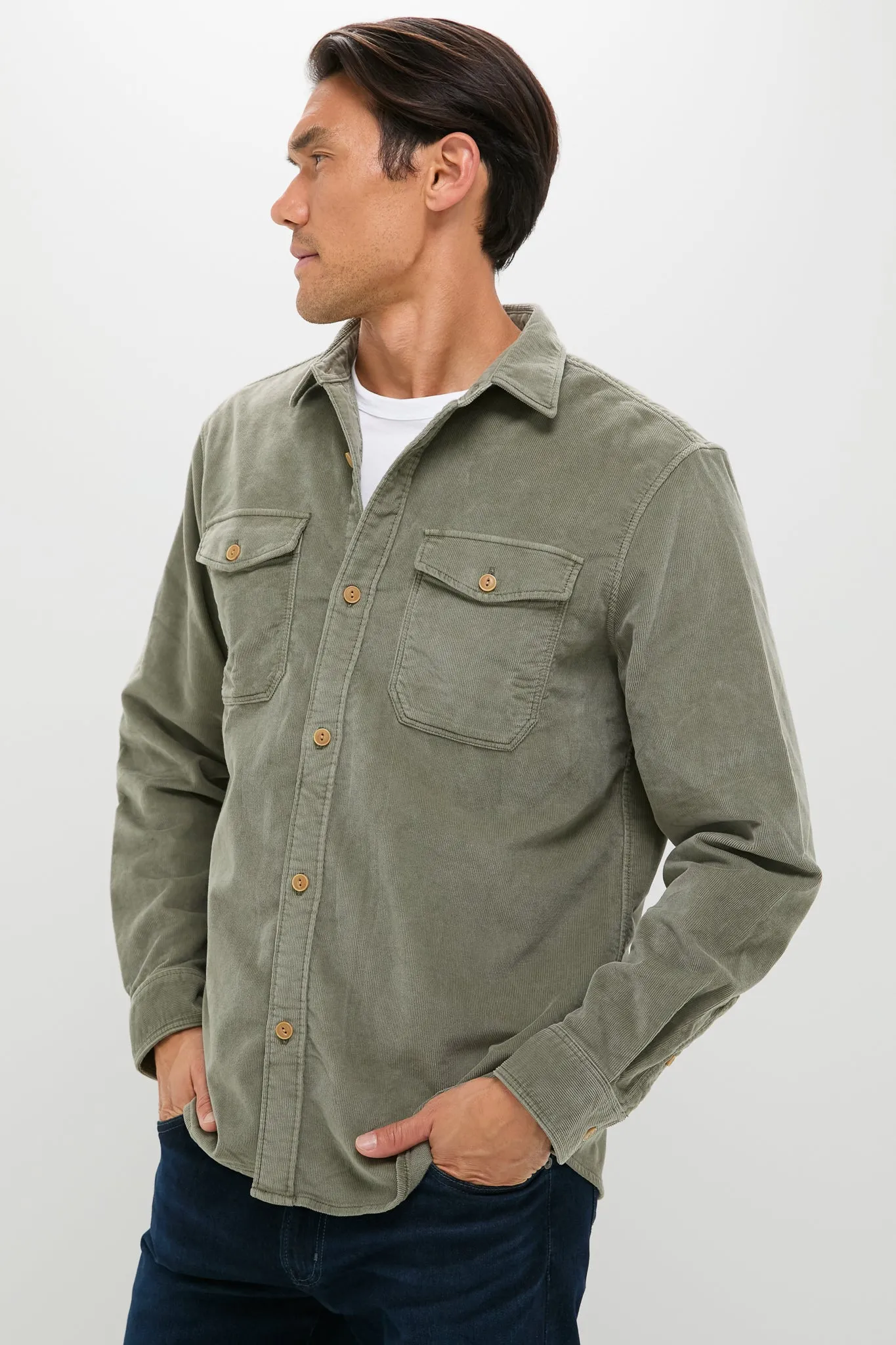 Light Pine Stretch Terry Work Shirt sold by Tuckernuck