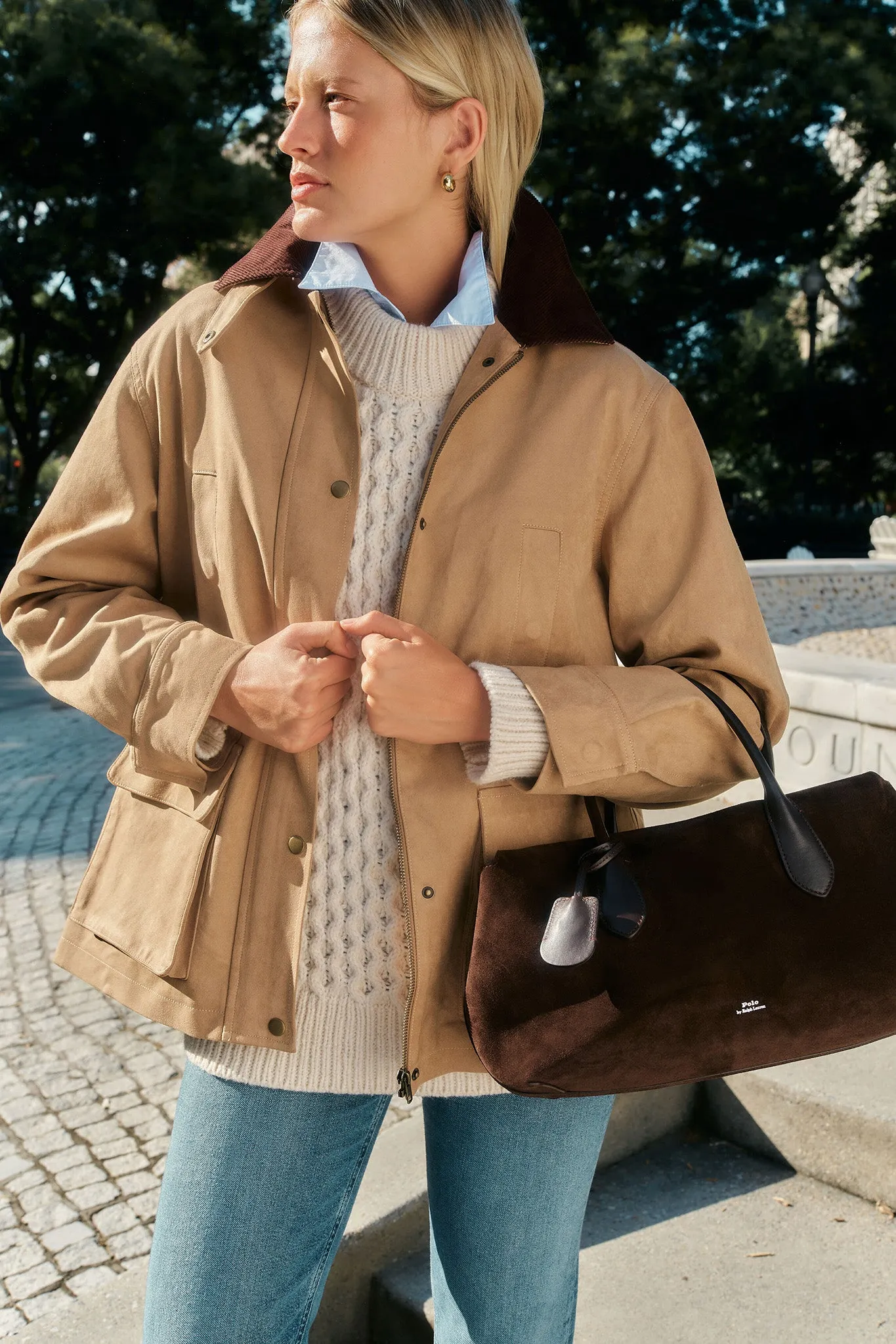 Vegan Suede Barnaby Barn Jacket sold by Tuckernuck product image thumbnail 2