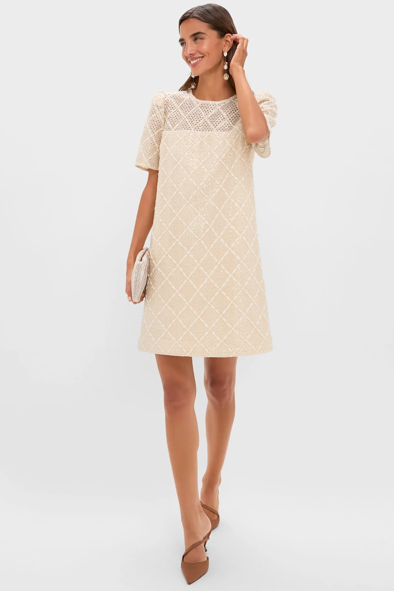 Ivory Sequin Janelle Mini Dress sold by Tuckernuck product image thumbnail 2