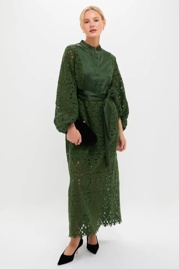 Forest Green Lace Calliope Dress sold by Tuckernuck product image thumbnail 2