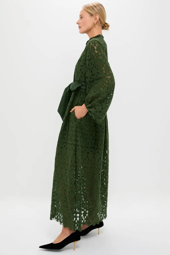 Forest Green Lace Calliope Dress sold by Tuckernuck product image thumbnail 3