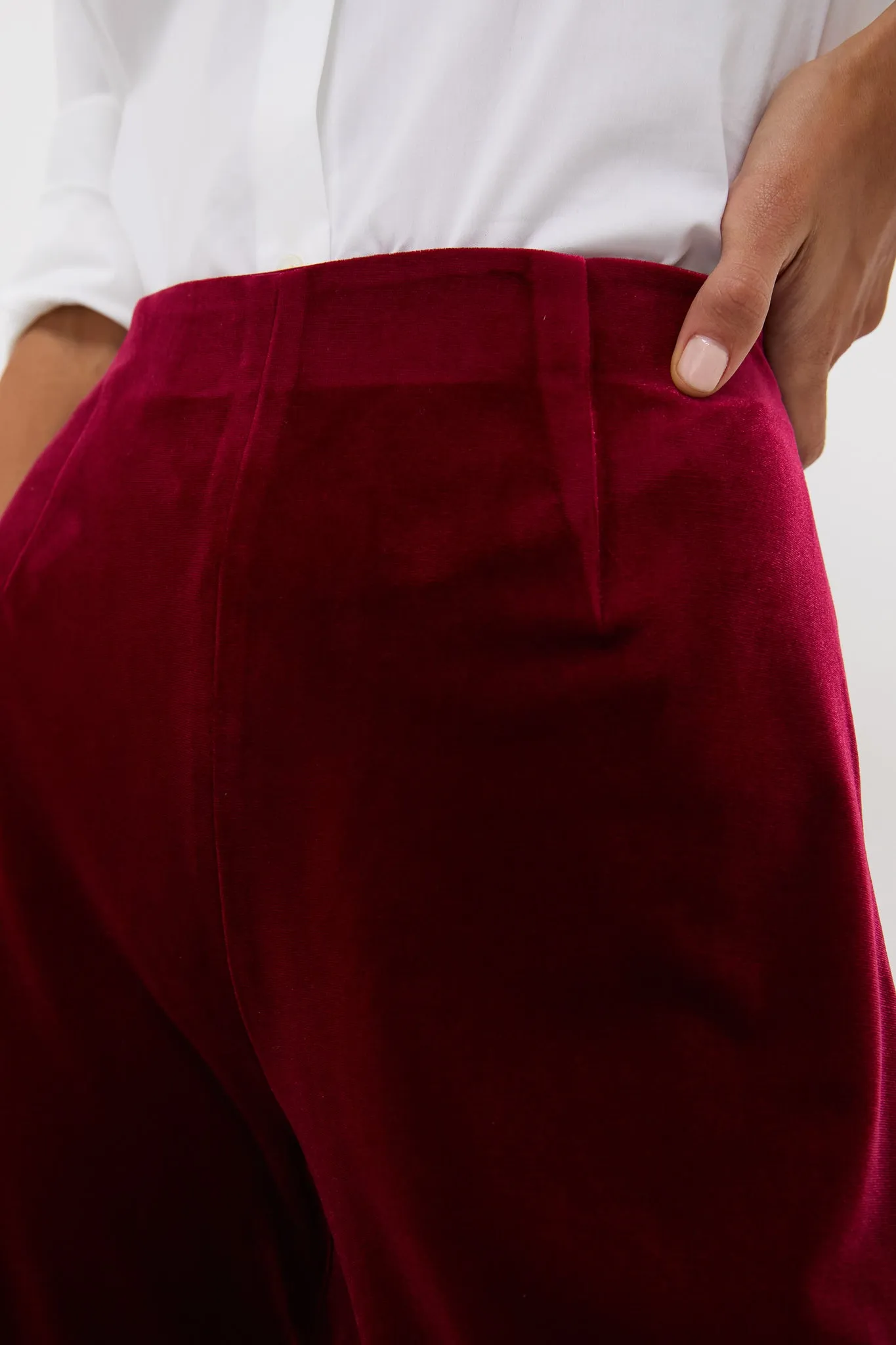 Red Ribbon Velvet Deja Pant sold by Tuckernuck product image thumbnail 5