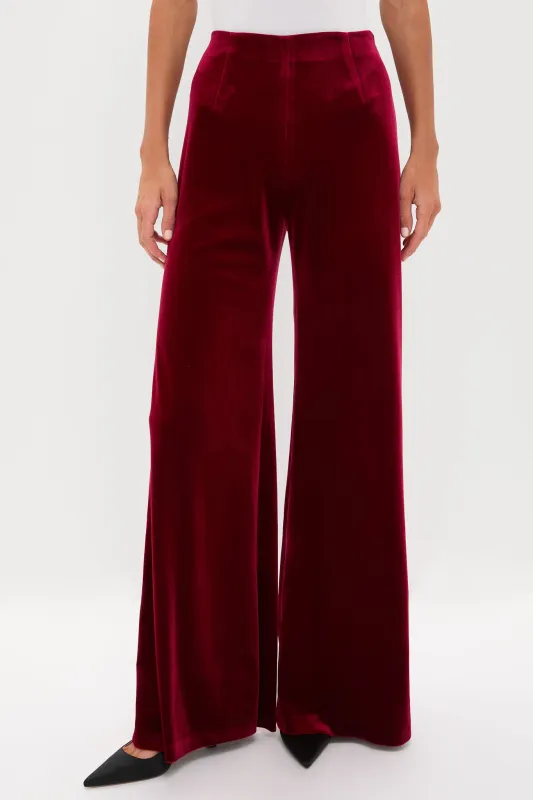 Red Ribbon Velvet Deja Pant sold by Tuckernuck