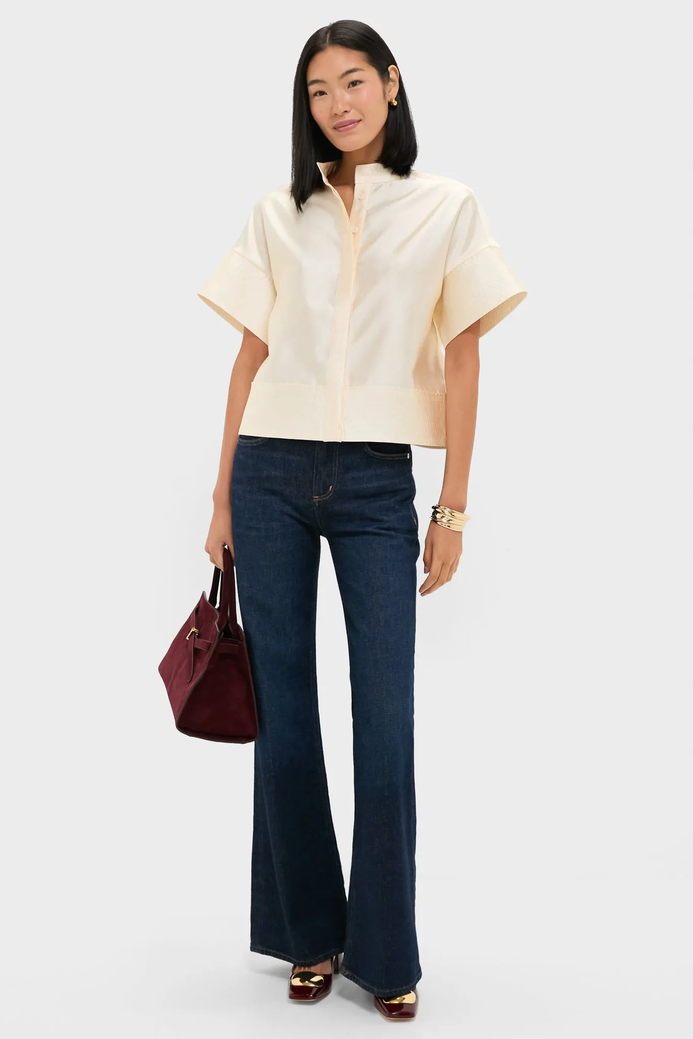 Pearl Dupioni Trapunto Stitch Sofia Shirt sold by Tuckernuck product image thumbnail 2