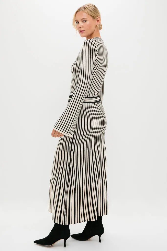 Black and Ivory Striped Maxi Dress sold by Tuckernuck product image thumbnail 3