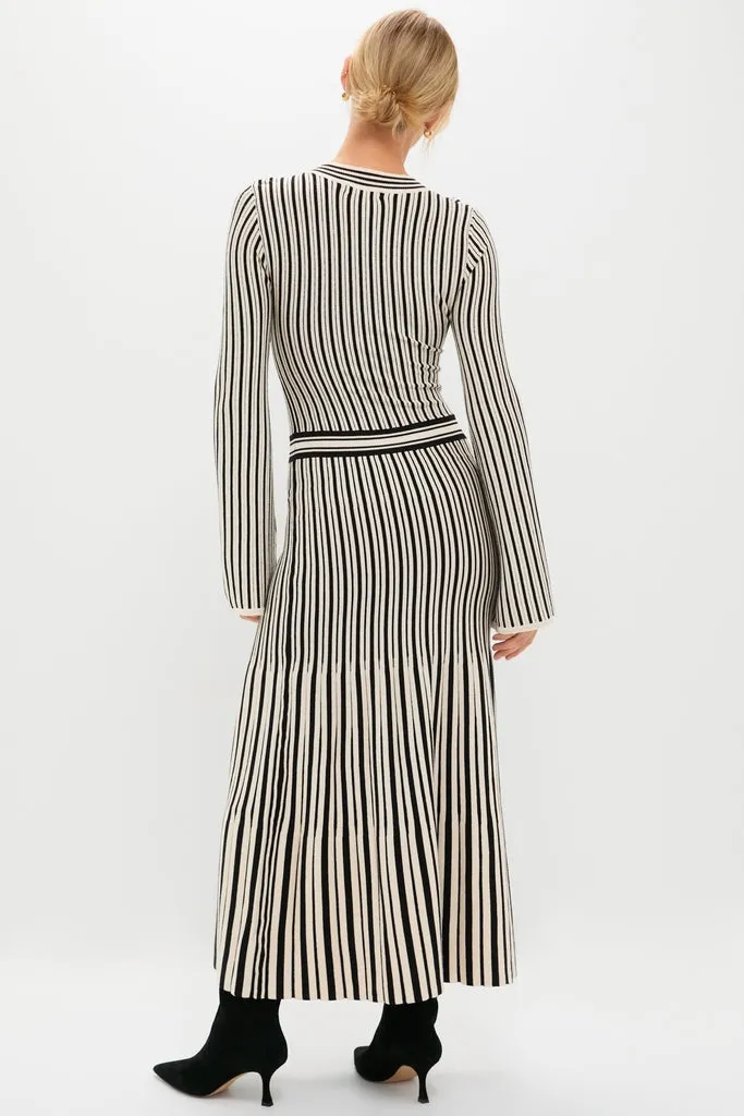 Black and Ivory Striped Maxi Dress sold by Tuckernuck product image thumbnail 4