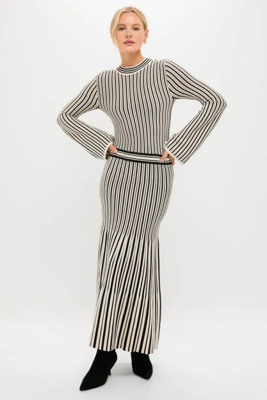 Black and Ivory Striped Maxi Dress sold by Tuckernuck