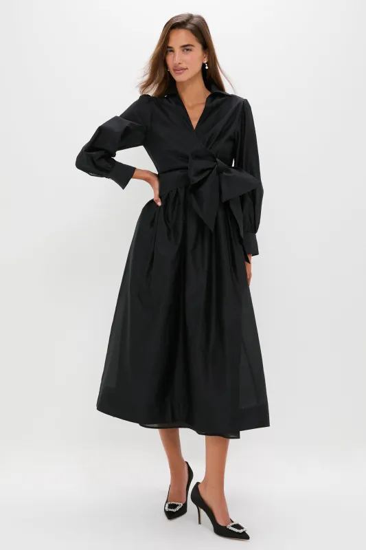 Black Tie Front Bow Bea Maxi Dress sold by Tuckernuck