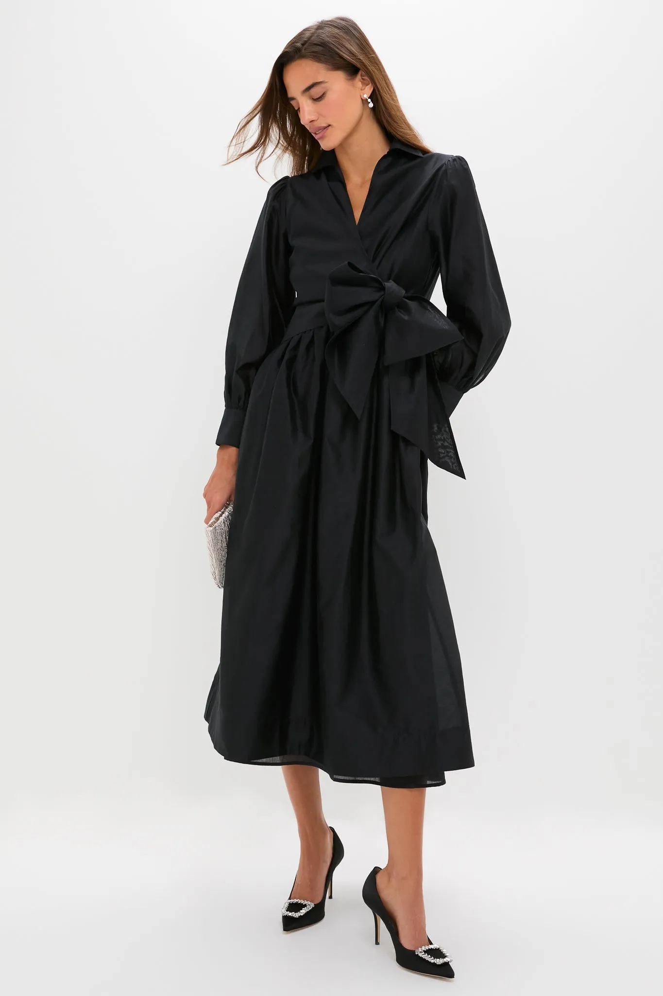 Black Tie Front Bow Bea Maxi Dress sold by Tuckernuck product image thumbnail 2