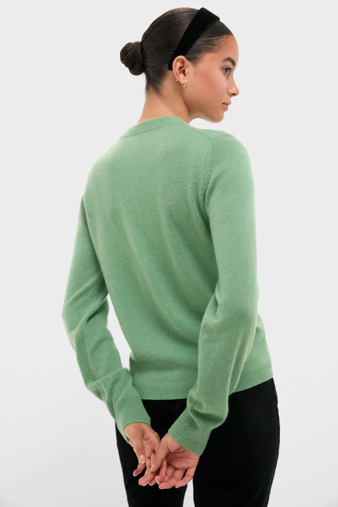 Meadow Green Cashmere Covered Button Quinn Cardigan sold by Tuckernuck product image thumbnail 4