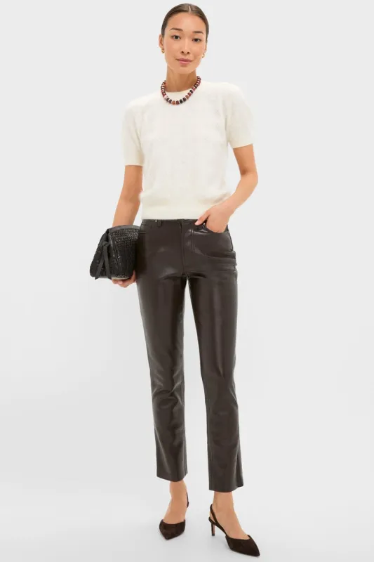 Ivory Brushed Merino Wool Puff Sleeve Lexie Sweater sold by Tuckernuck