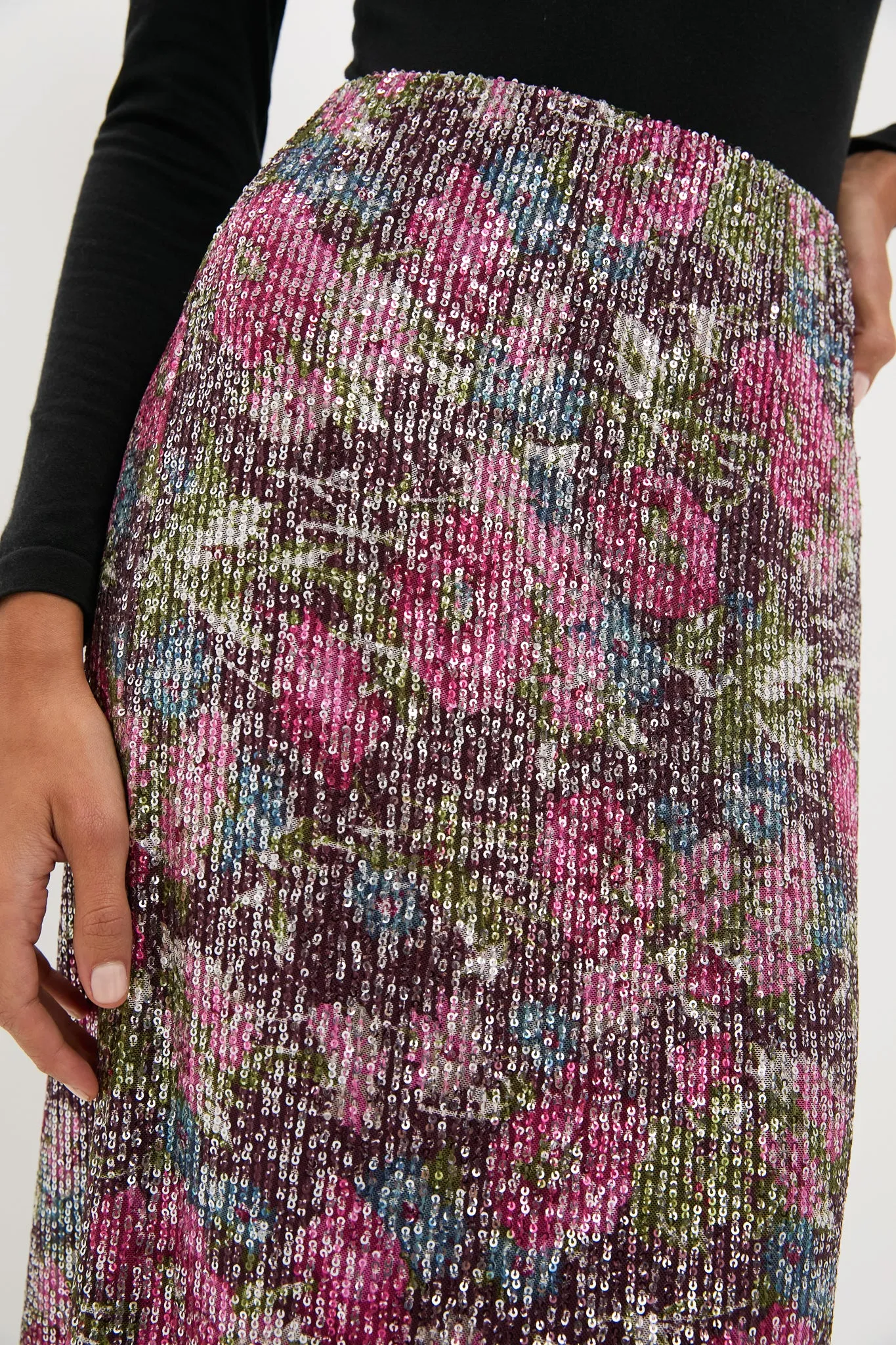 Floral Sequin McKey Midi Skirt sold by Tuckernuck product image thumbnail 5