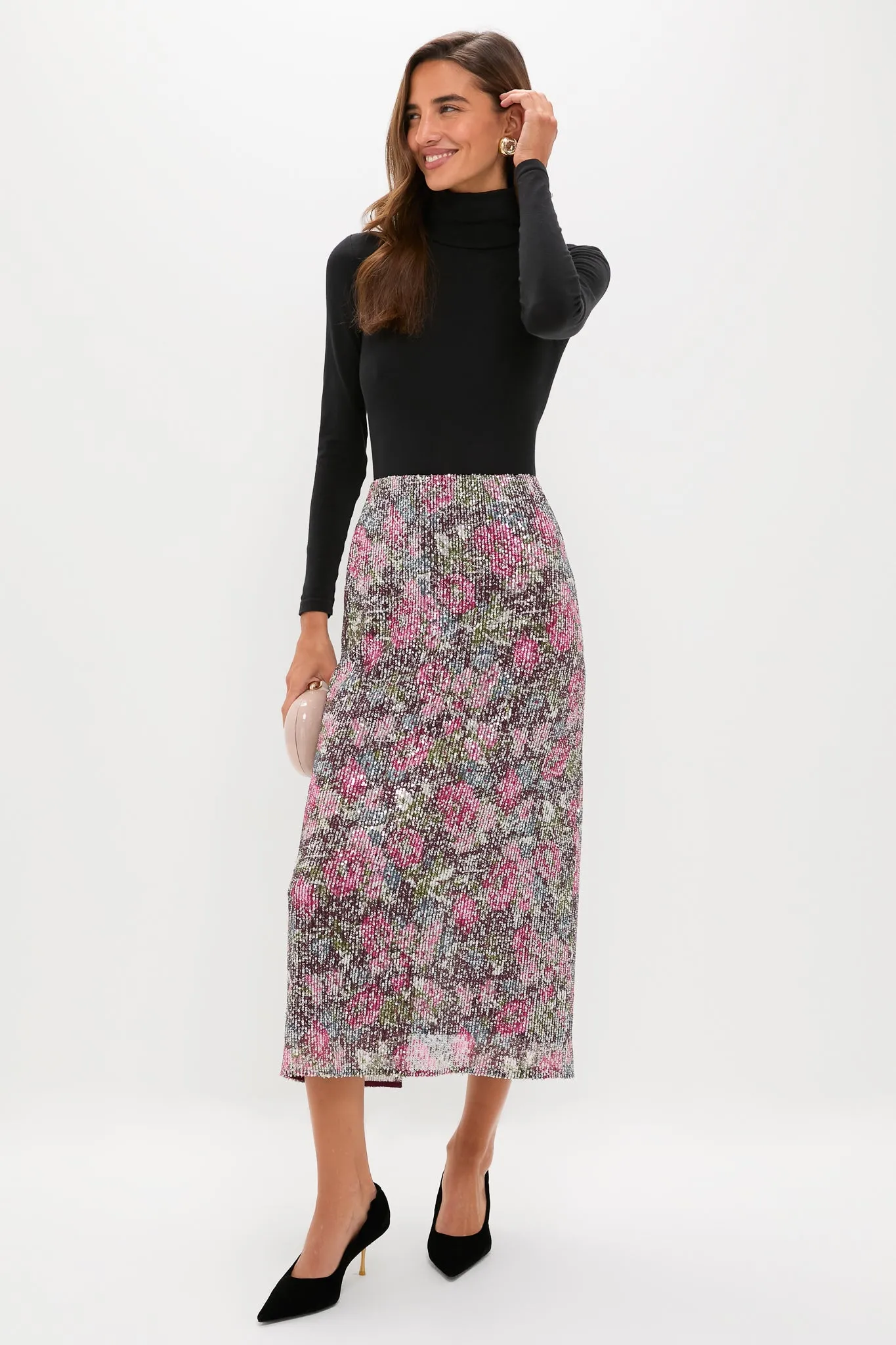 Floral Sequin McKey Midi Skirt sold by Tuckernuck product image thumbnail 2
