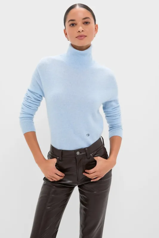 Ice Blue Cashmere Turtleneck Sweater sold by Tuckernuck