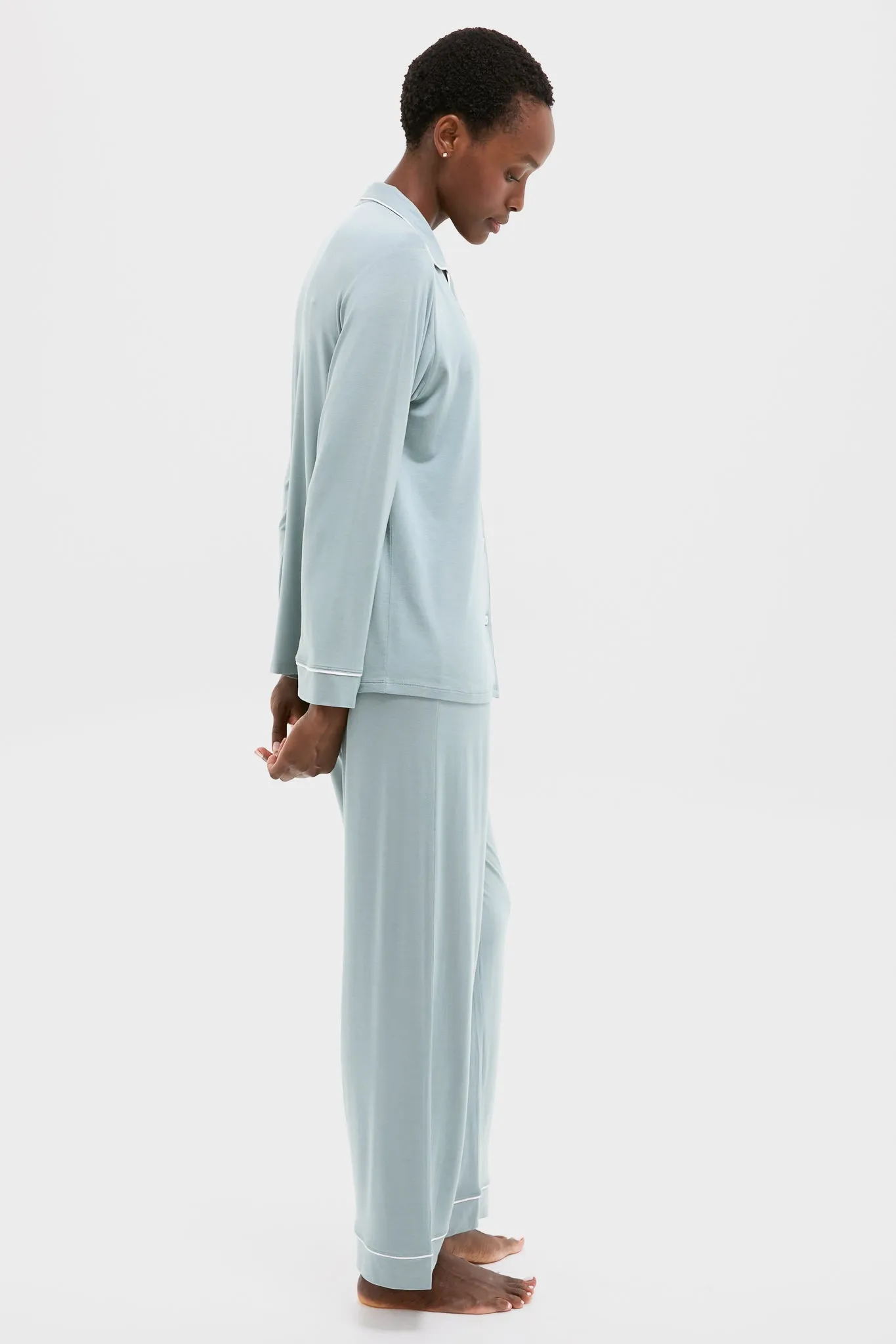 Lead and Ivory Gisele Long PJ Set sold by Tuckernuck product image thumbnail 3