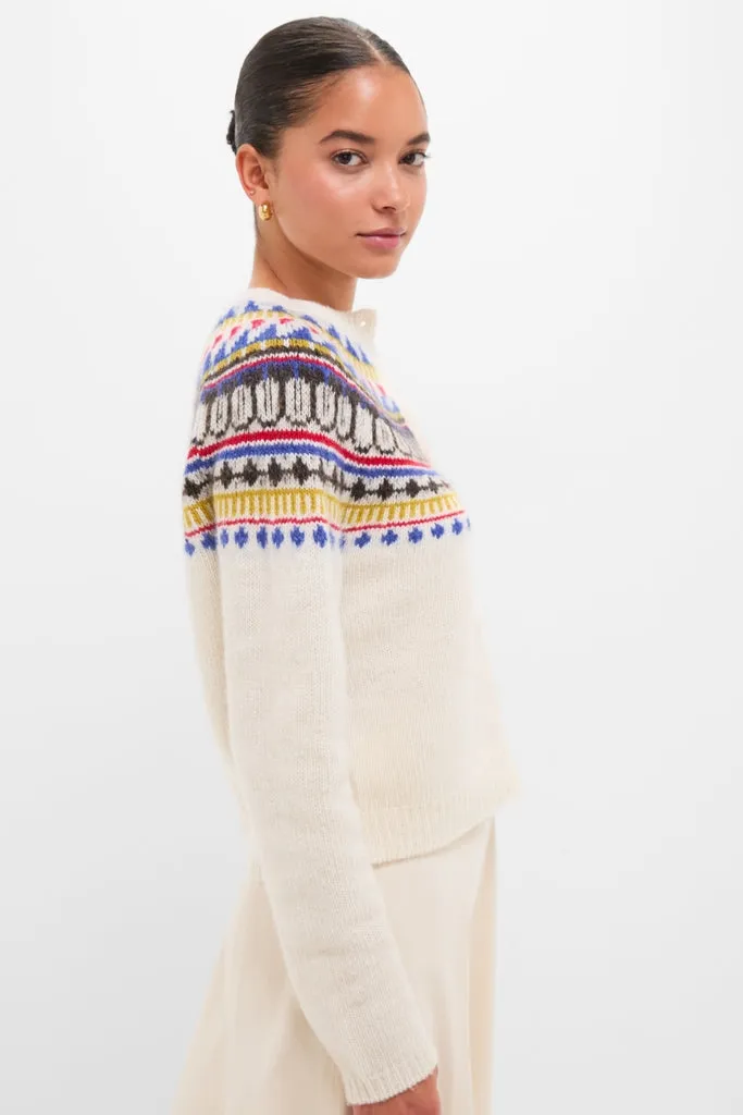 White Amina Fairisle Sweater sold by Tuckernuck product image thumbnail 3