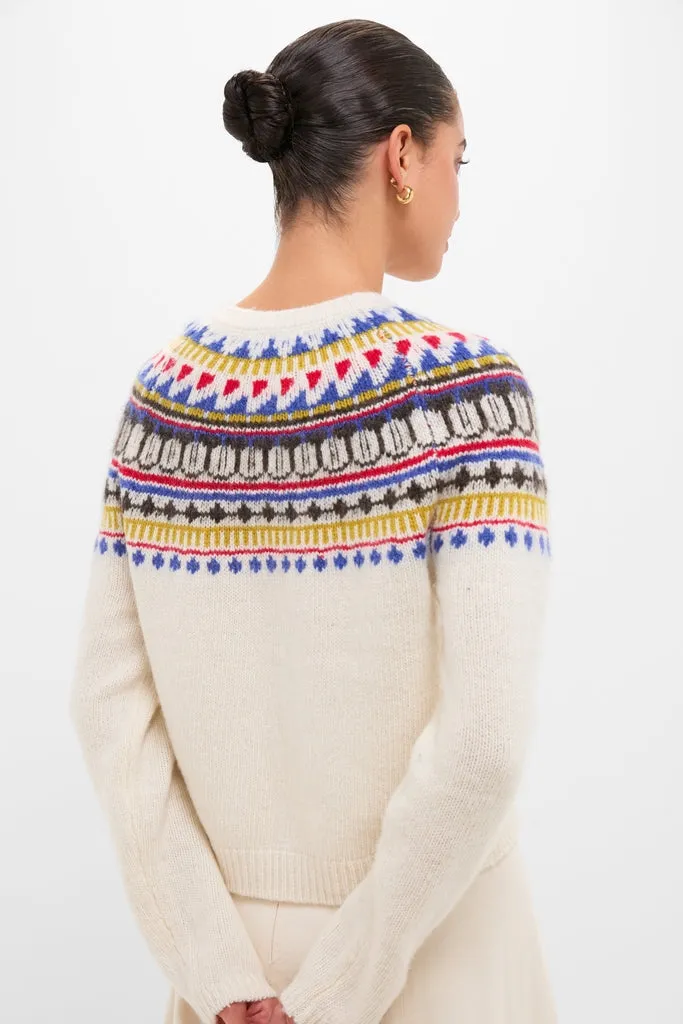 White Amina Fairisle Sweater sold by Tuckernuck product image thumbnail 4